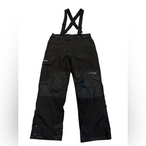 Sunice STORMPACK Black Ski Snowboard Pants Bibs XL/TG Removable Suspenders